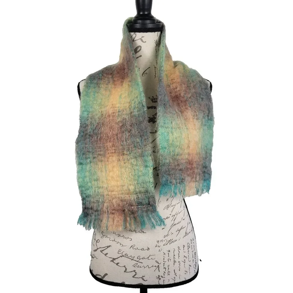 Vintage Craig Na Criedhe Scottish Mohair Blend Neck Wrap Designer Luxe S…‎